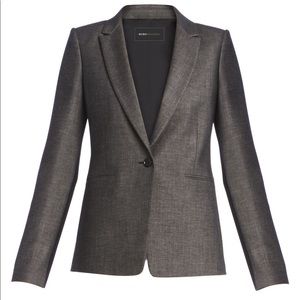 BCBGMAXAZRIA grey one button Hugh blazer. Large